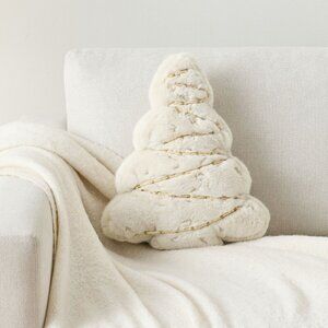 POTTERY BARN Tree Embellished Shaped Pillow